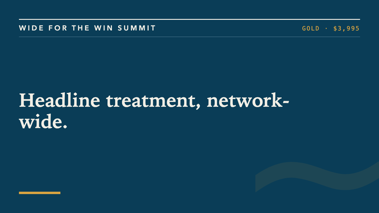 Wide for the Win Summit Sponsor – Gold